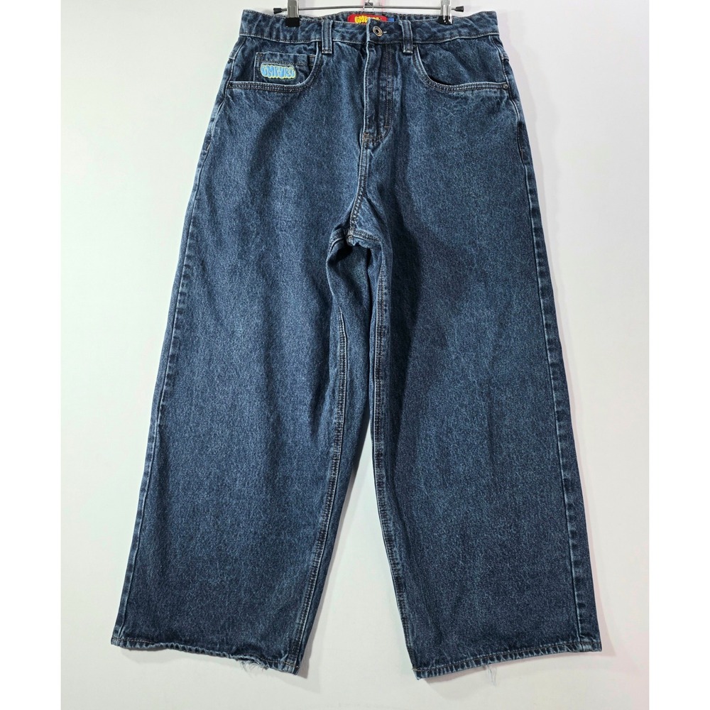 Empyre Loose Fit Skate Jeans Dark Wash Blue Wide Leg Baggy Denim Size 30 (31x26)